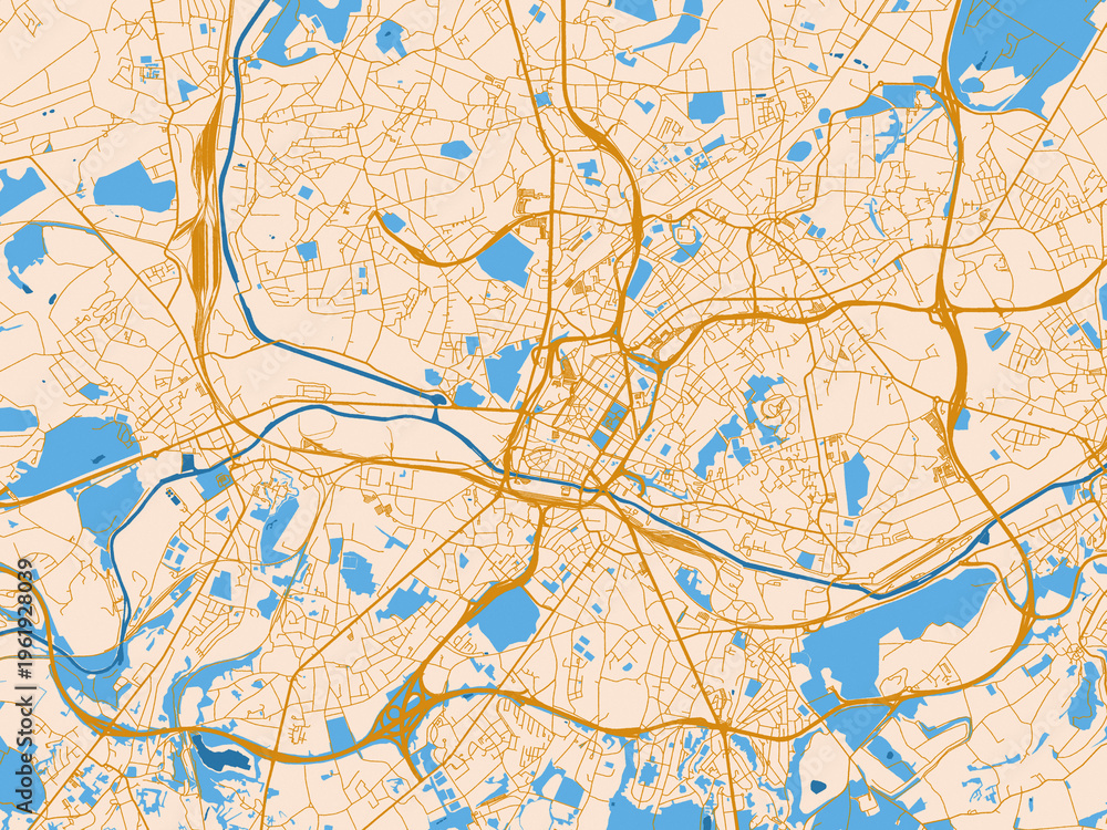 Obraz premium City map of Charleroi, Belgium
