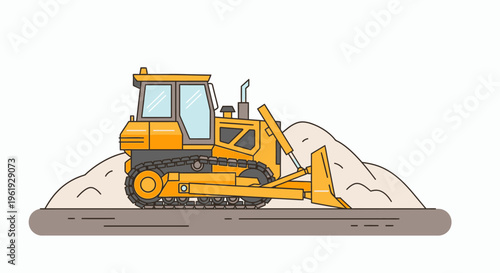 Bulldozer Construction Equipment Heavy Machinery.