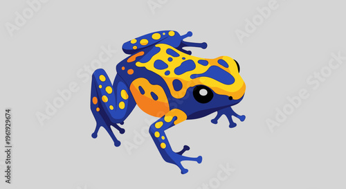 Colorful Poison Dart Frog Closeup.
