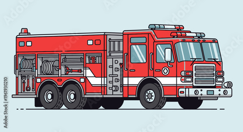 Fire truck emergency vehicle response.