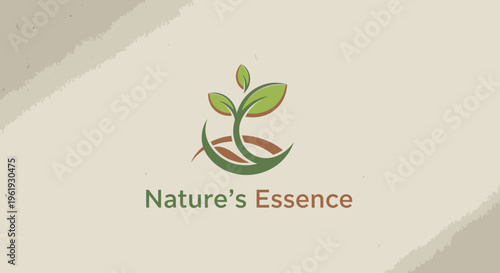 Green leaf sprout logo design.