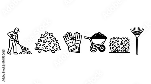 Gardening tools and equipment for yard work and maintenance tasks