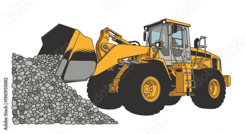 Heavy duty construction loader machine.