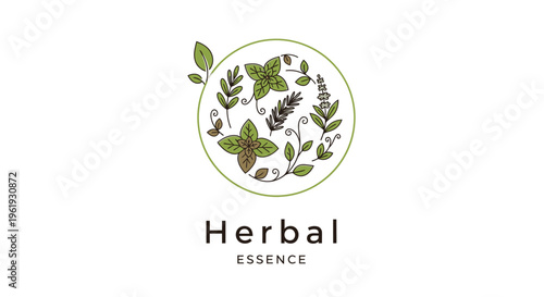 Herbal essence logo with leaves.