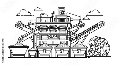 Industrial coal mining machine equipment.