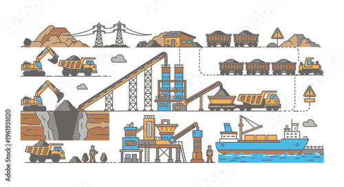 Industrial construction and mining operations.