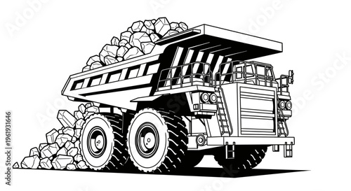 Large mining dump truck vehicle 2.