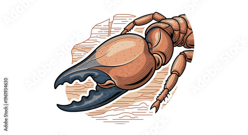 Scorpion claw close up view.