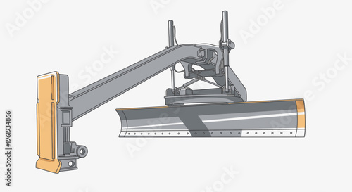 Snowplow blade on a vehicle.
