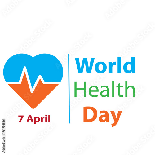 World Health Day April 7 Illustration | Medical Awareness, Healthcare Heart Pulse Icon