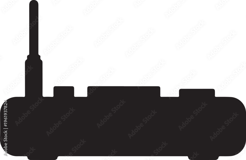 Fototapeta premium Walkie talkie silhouette icon for radio communication device