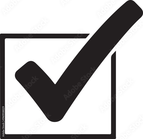 Checkmark icon in a checkbox on white background
