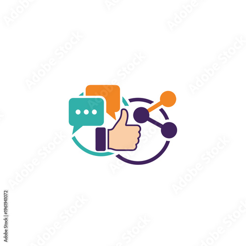 A graphic illustration of communication and feedback.