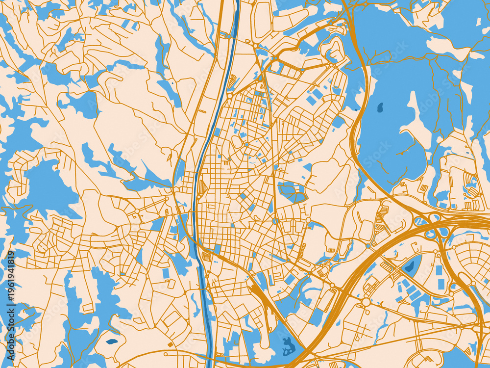 Obraz premium City map background — Rubi, Spain