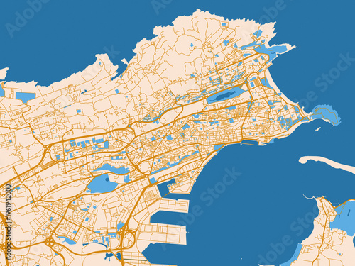 Photos Minimal street plan of Santander, Spain