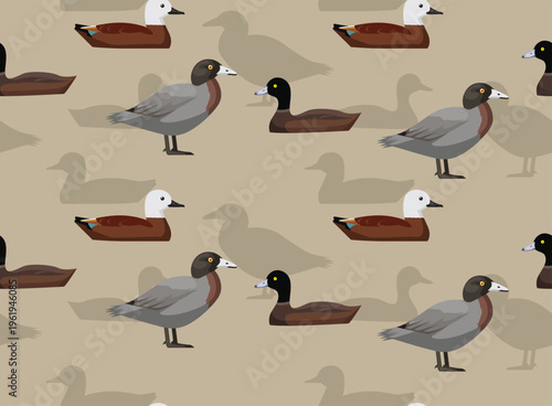 New Zealand Duck Seamless Background Wallpaper Pattern