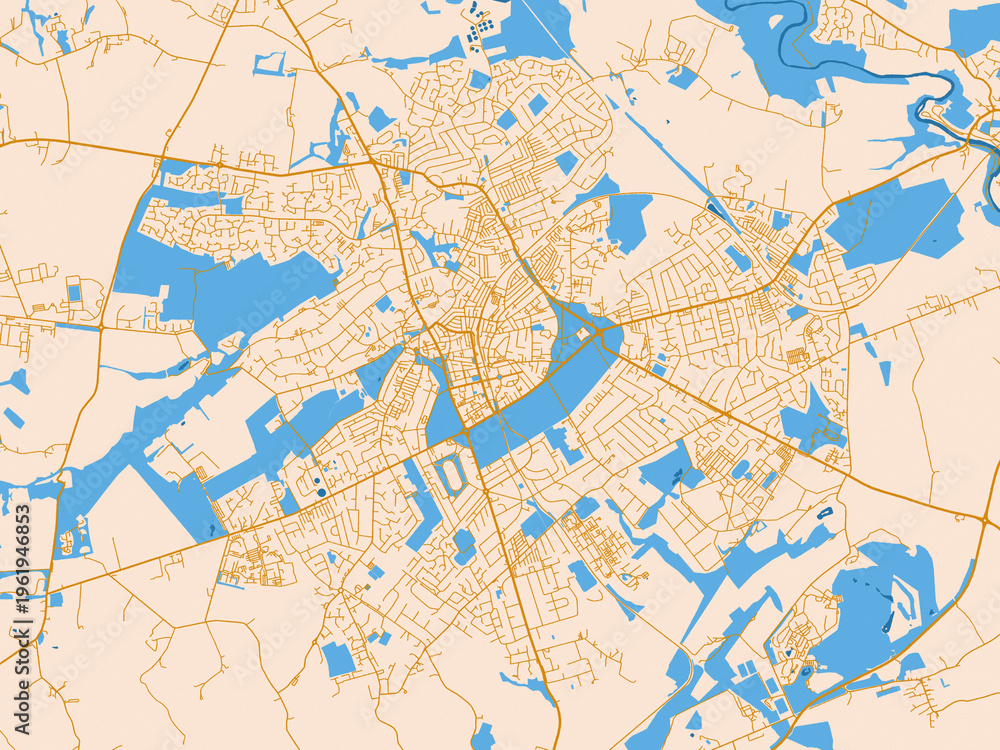 Naklejka premium Harrogate United Kingdom city map poster