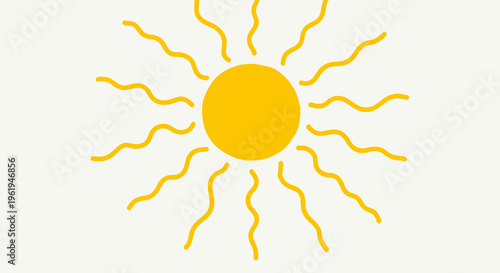 Simple illustration of a bright sun.