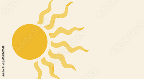 A simple graphic illustration of sunshine.