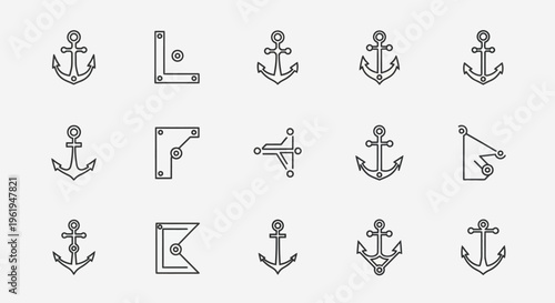 Search and SEO Optimization Icon Set Featuring Magnifier Analytics Ranking Keywords and Digital Marketing Concept