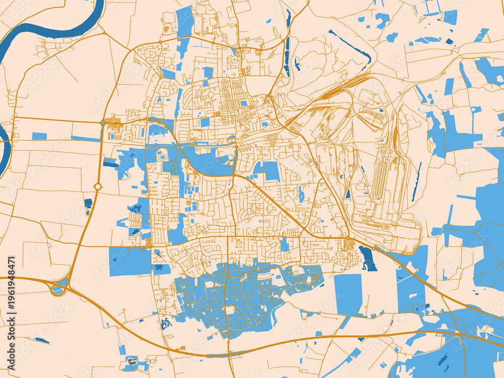 Fototapeta premium Scunthorpe – city map, United Kingdom