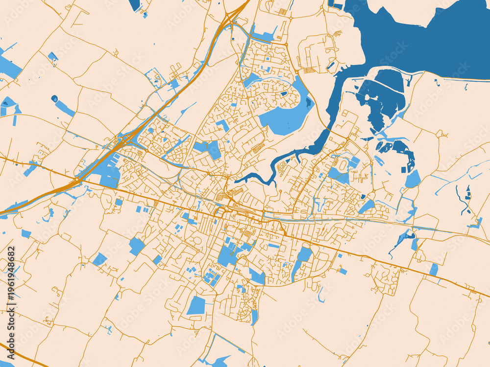 Fototapeta premium City map background — Sittingbourne, United Kingdom