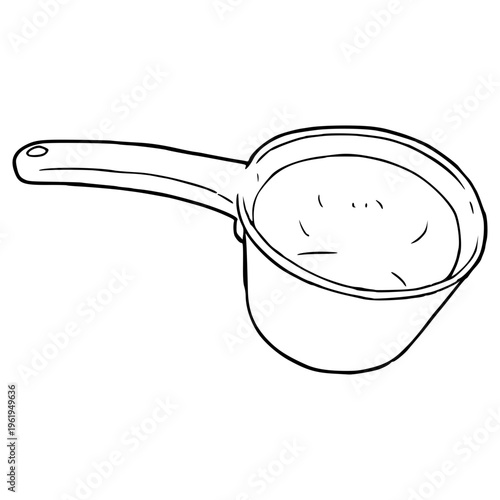 water dipper illustration hand drawn outline vector