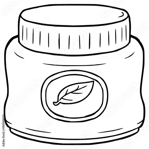 body scrub cream illustration hand drawn outline vector