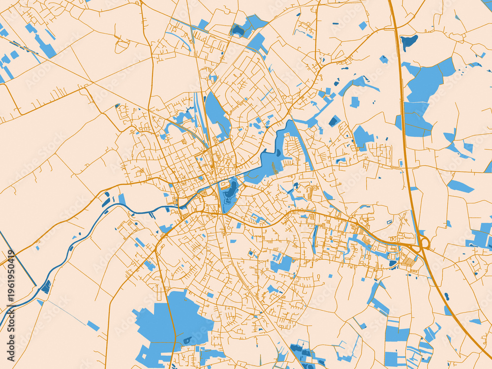 Obraz premium Elmshorn Germany city map poster