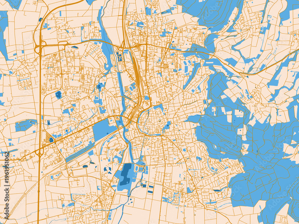 Obraz premium City map of Gottingen, Germany