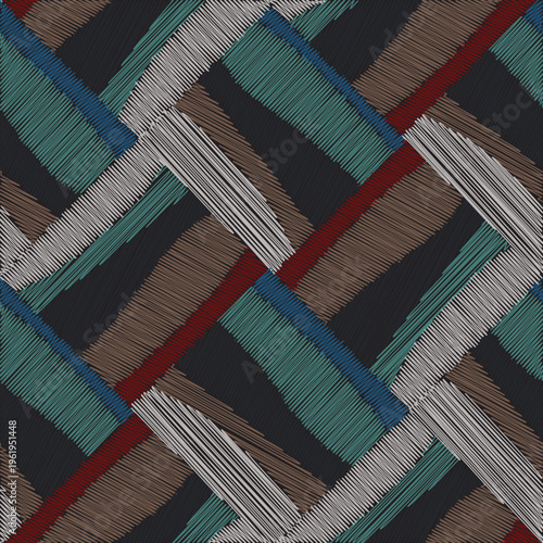 Modern Chevron Zigzag Seamless Pattern in Black and White