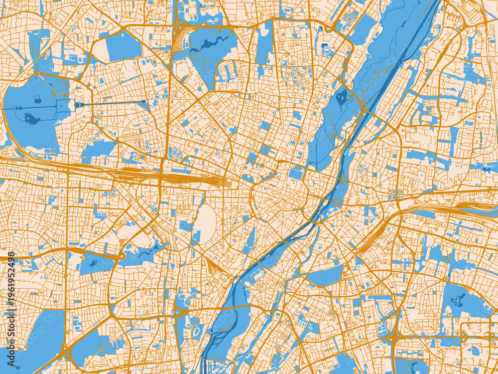 Fototapeta premium City cartography of Munchen, Germany