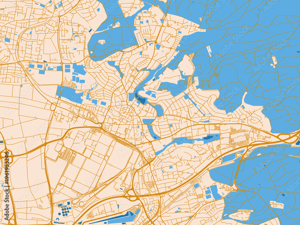 Naklejka premium Street map of Sindelfingen, Germany