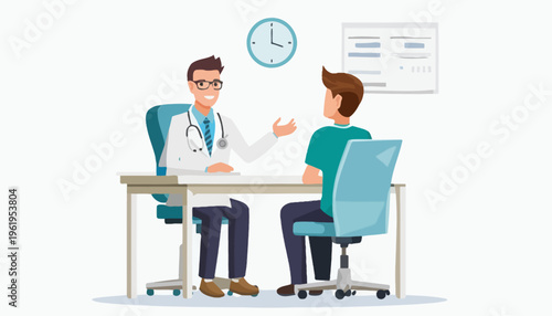 Doctor-patient consultation, medical appointment, and healthcare checkup