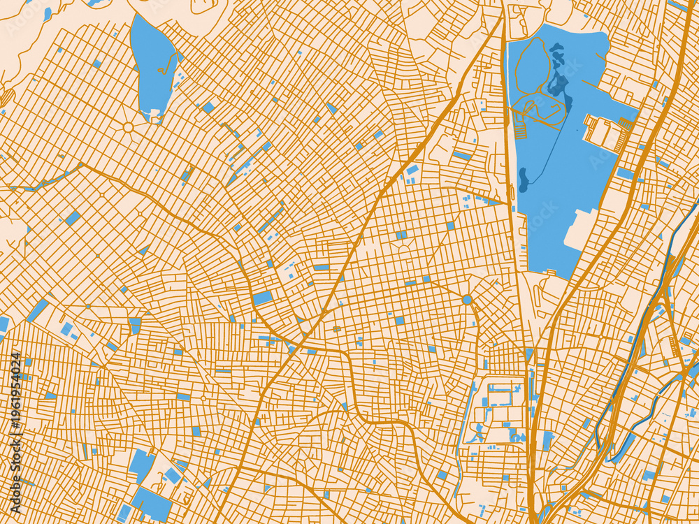 Fototapeta premium Urban grid map — Ilion, Greece