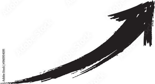 Hand-Drawn Black Lightning Bolt Arrow Doodle Vector Graphic