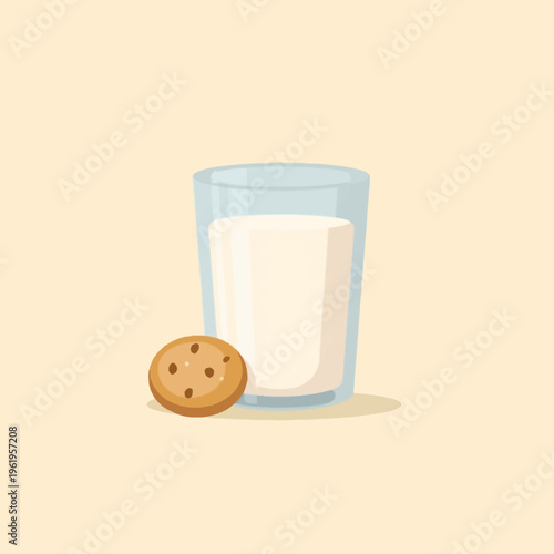 glass of milk and cookies