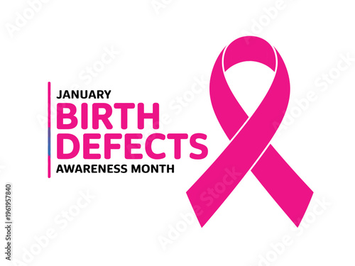 Awareness ribbon for Birth Defects Awareness Month in January