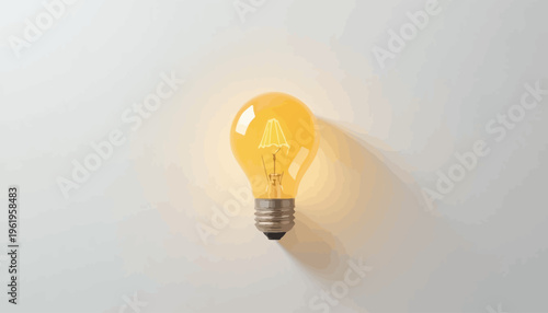 light bulb on a gray background