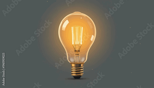light bulb on a gray background