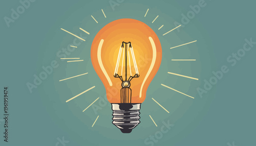 light bulb on a gray background