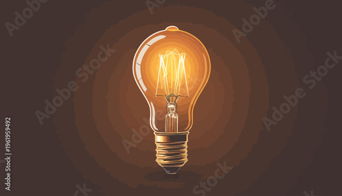 light bulb on a gray background