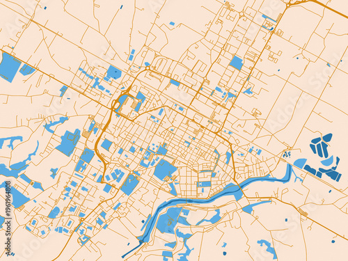 Φωτογραφία City plan map of Imola, Italy