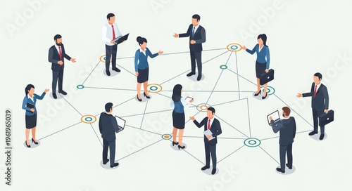 Networked Business Professionals - A Connected Team in Action.
