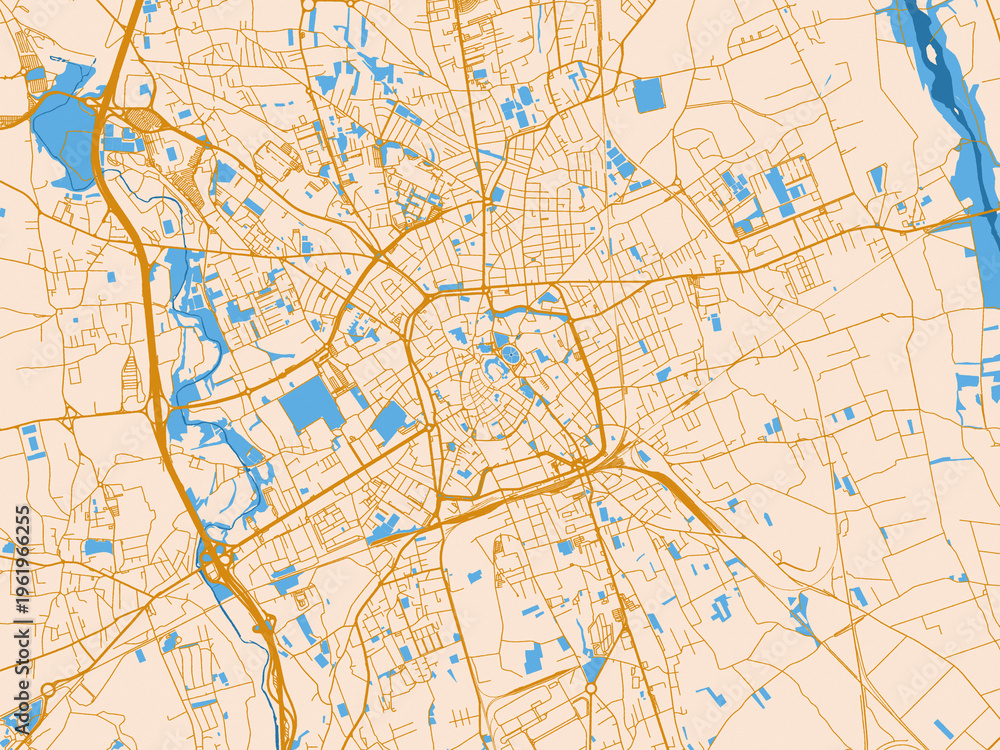 Fototapeta premium Udine Italy city map poster