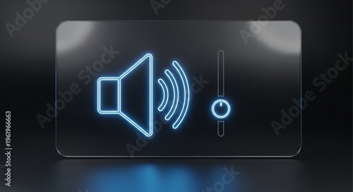 Illuminated Speaker Icon - A Modern Symbol of Sound and Communication.