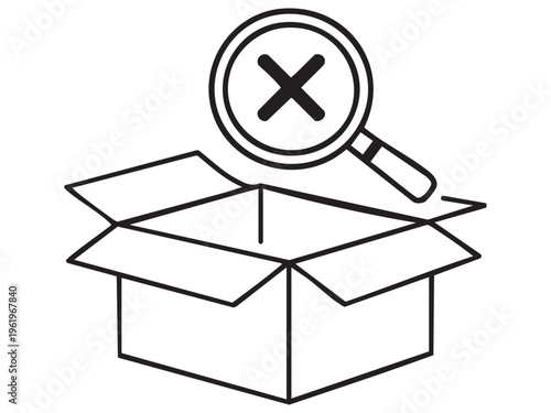 Product not found empty box vector illustration