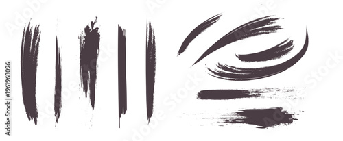 インク筆跡。ブラシストローク。ベクターアート