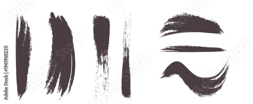 インク筆跡。ブラシストローク。ベクターアート