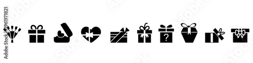 Present icon vector set. Surprise Illustration sign collection. gift symbol. bounty logo.